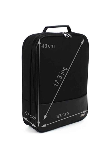 Case Club 1408 Usb Aparatlı 17. İnç Sırt Çantası Su Geçirmez Mat Destekli Omuz Askılı Laptop Bölmeli Siyah