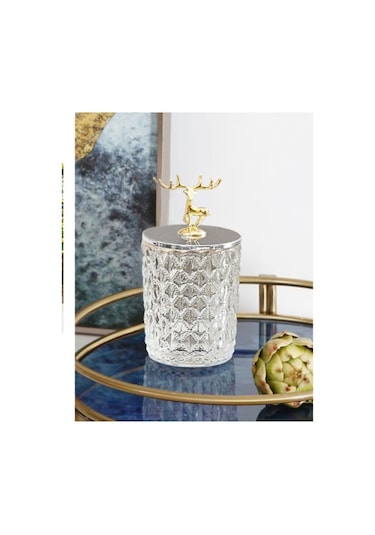 Kristal Cam Depolama Kavanoz Canned Şeker Kutular Elmas Şeker Kutusu Gıda Snacks Çay Spice Tahıl Konteyner Mutfak Depolama Dekorasyon Şişeler, Kavanozlar Ve Amp Kutular Ahşap