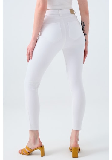Loft Natalie Julia White Kadın Pantolon Beyaz