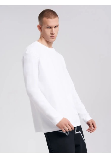 Tvoe Pamuklu Klasik Uzun Kollu Uzun Kollu Tişört 249007435 Beyaz