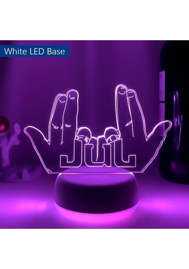 Metabagua De Beers Led Gece Lambası Ünlü Jul Hayranlar Için Yatak Odası Dekorasyon Aydınlatma Doğum Günü Hediyesi Güçlendirilmiş Renk Değiştiren 3d Lamba Jul 7t9gyv Bej