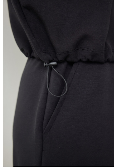 Penti Siyah Silky Feel Dik Yaka Crop Sweatshirt