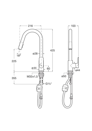 Roca Cala Spiralli Kuğu Borulu Eviye/Mutfak Bataryası A5A816ENB0