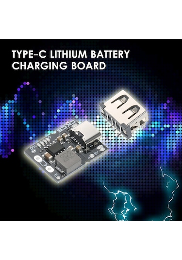 Yaleker 5v 2a Li-poly Batarya Şarj-deşarj Modülü, Type-c Girişli, Usb Anahtar, 92.5% Dönüşüm Verimi, Manuel Kaynaklı Standart Versiyon