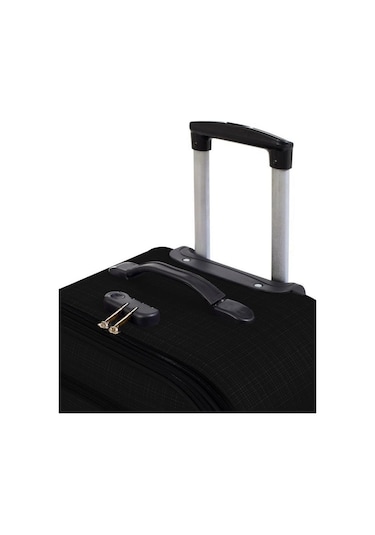 Kabin Boy 4 Teker Kumaş Valiz Siyah 1081 Siyah