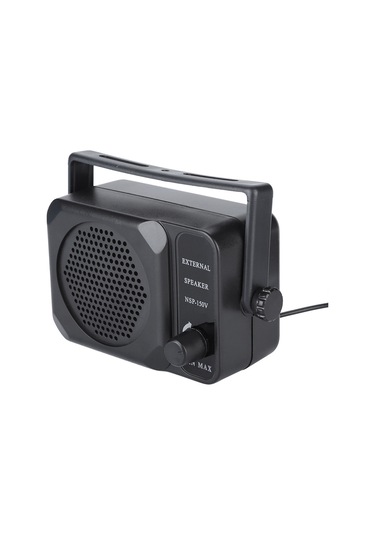 Lemestar Oto Radyo Dış Konuşucu, 3.5mm Mono Soket, 4 Metre Kablolu, Ses Ayarı, Kaliteli Abs, Ft-7800r/8900r Uyumlu