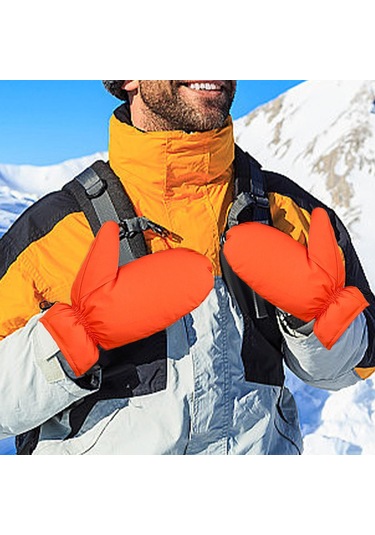 Suntek Erkekler Kadınlar İçin Aşağı Eldivenler Kar Turuncu Turuncu