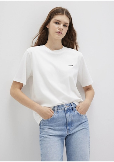 Mavi Kırık Beyaz Kadın T-shirt M1612122-70057 Kırık Beyaz