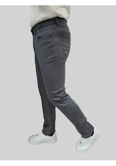 Erkek Enjoy Regular Fit Ligralı Açık Gri Kot Pantolon AÇIK GRİ