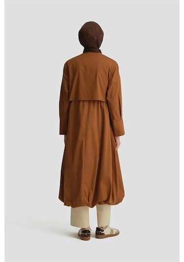 Armine Balon Etekli Pardesü 25y8205 Taba Kahverengi