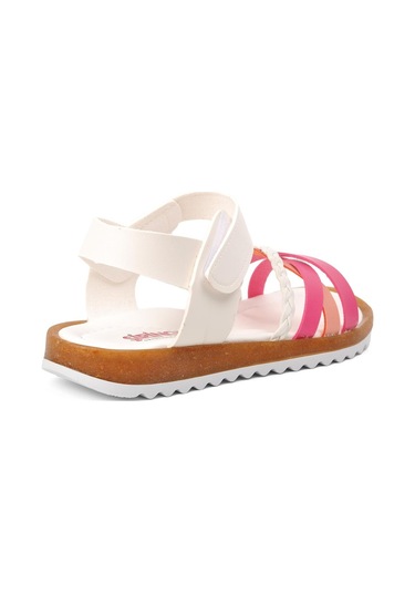 Aspor Beyaz-fuşya-pembe Kız Çocuk Düz Sandalet Çok Renkli