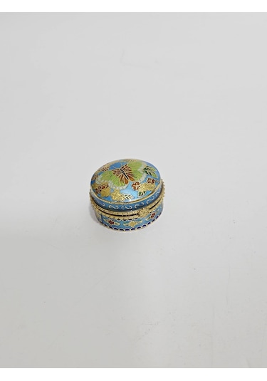 Antika Cloisonne Minyatür Kutu 4,4x2,5cm 073