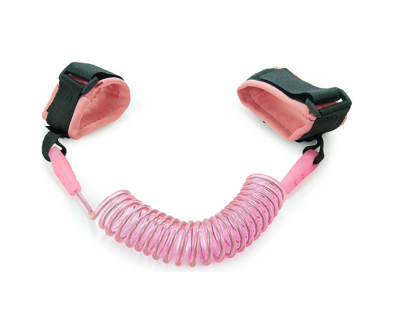 Hac Umre Çocuk Güvenlik Bilekliği Kayıp Önleyici Spiral Kordon - Pembe Pembe