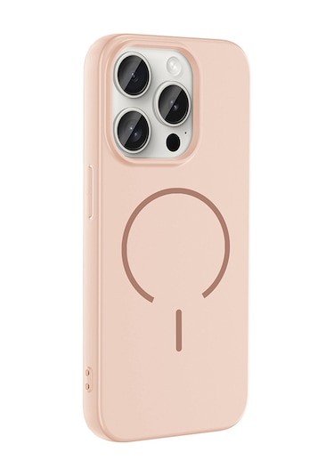 Apple Uyumlu iPhone 15 Pro Kılıf M-safe Şarj Özellikli Sys Meta Kapak - Siyah Siyah