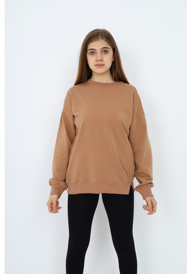 Toontoy Kız Çocuk Sweatshirt Kahverengi