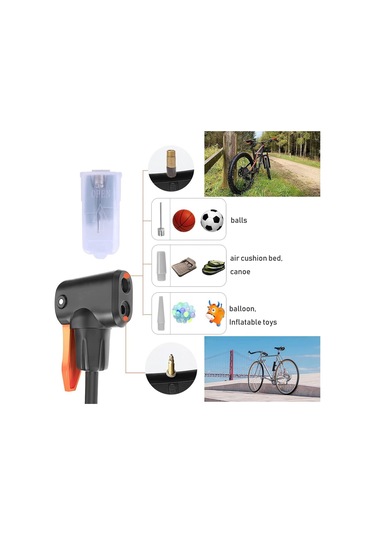 Xbyc 9022 Göstergeli Mini El Ve Ayak Şişirmeli Bisiklet Pompası Yüksek Basınçlı Pompa