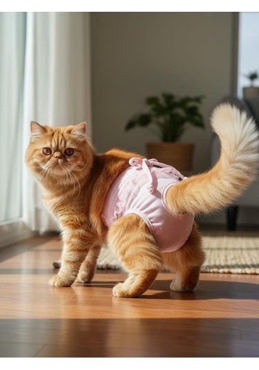 Rosie Pink Kedi İç Çamaşırı Regl Külot Don