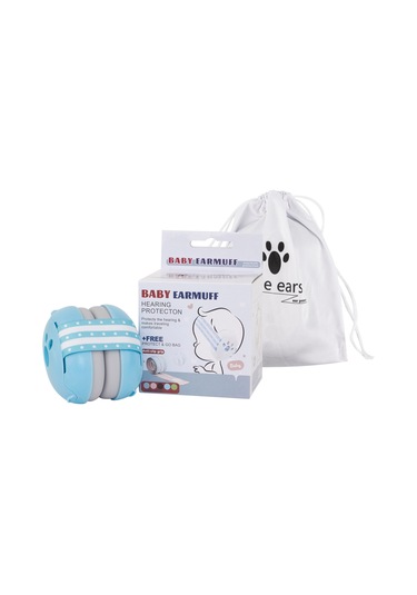 Sones Kafa Bandı Tipi Uyku Ses Geçirmez Gürültü Geçirmez Bebek Kulaklıkları Mavi+mavi