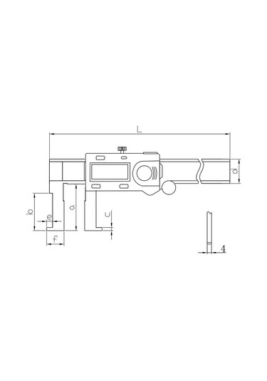 Fett 20-150mm Asimeto Abs Tip İç Kanal Dijital Kumpası As-309064