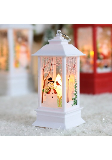 Teltree Noel Işıklı Dekoratif Kar Küresi Lamba - Beyaz Kardan Adam Desenli Diğer