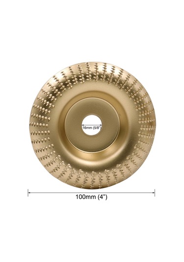 Skycity Ahşap Şekillendirme Diski, Açımlı Taşlama, 100mm Yaylı Yüzeyli, Altın, Yüksek Karbon Çelik, Ahşap İşleme Aracı