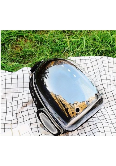 Honeybeeshop 1pc Şeffaf Nefes Alabilir Kedi Sırt Çantası Taşınabilir Panoramik Pet Taşıyıcı Hava Delikli Hafif Pvc Kedi Seyahat Çantası Dış Kullanım İçin