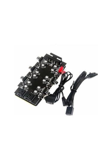 Ebitda Anakart Ide Fan Adaptörü 5v 3-pin Rgb Dönüştürücü, 6 Kanal, 12v 4-pin Hub, Pwm Destek, Rgb Fanlar İçin