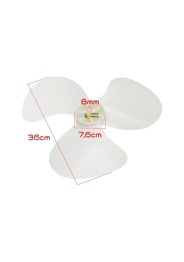 Premier Uyumlu Prv1616 Vantilatör Pervanesi / Yumuşak Plastik - Beyaz