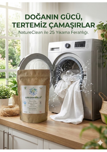Bitkisel Çamaşır Makinesi Deterjanı 1.5 Kg - Doğal Ve Kimyasalsız Temizlik