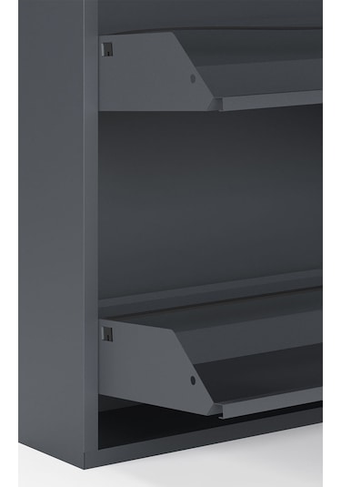 Ceha Kilitli 4'lü Metal Ayakkabılık Antrasit - K.AYK-4 /AB7024/KL