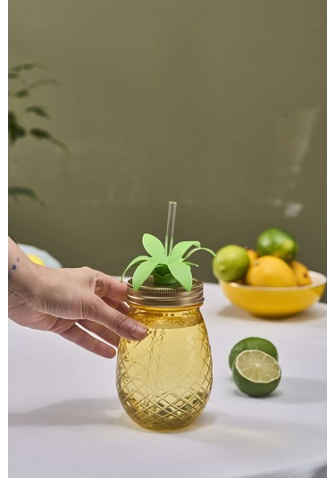 Karaca Ananas Transparent Pipetli Su Şişesi 550 Ml