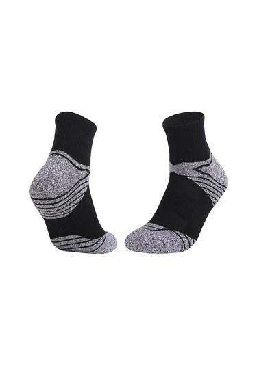 Açık Gri Erkekler 3 Çift Atletik Pamuk Çorap Açık Spor Rahat Ekip Çorap Yürüyüş Trekking Yürüyüş İçin Açık Gri