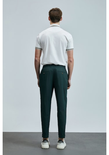 Lufian Samuel Smart Erkek Chino Pantolon Slim Fit Yeşil Yeşil 111190343100600 Yeşil