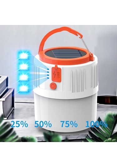 Gajeena Güneş Enerjili 80w Led Feneri, 42 Led Işık, 5 Mod, Usb Çıkışlı, Ev Acil Ve Bahçe Kullanıma Uygun, 3 Li-poly Batarya İle 5-8 Saat Süre