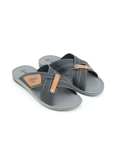 Gezer Yazlık Comfort Taban Sunir Deri Erkek Terlik Gt1ymm.13346.00.010.ı91 Siyah
