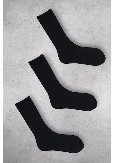 Oısın Bamboo 3'lü Paket Erkek Siyah Çorap