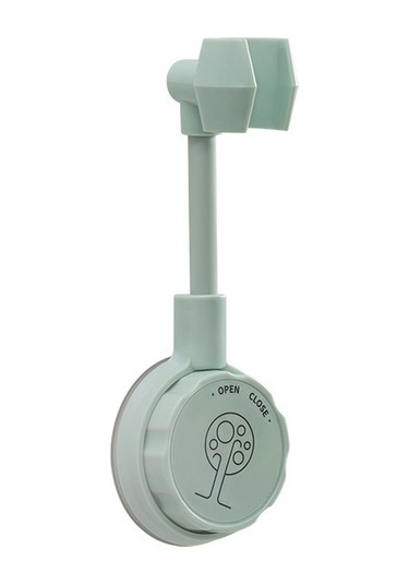 Primepickings Yeşil Evrensel 360 Ayarlanabilir El Duşu Başlığı Tutucu Kendinden Yapışkanlı Duş Başlığı 2 Katlı Gri