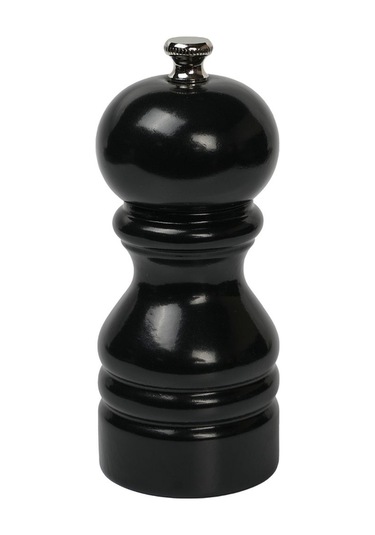 Siyah Ahşap Tuz Ve Karabiber El Değirmeni Öğütücü Grinder 12 Cm Siyah