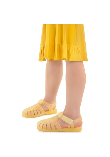 Kiko Kids Fina Günlük Deniz Havuz Plaj Kız Çocuk Sandalet Ayakkabı Bej