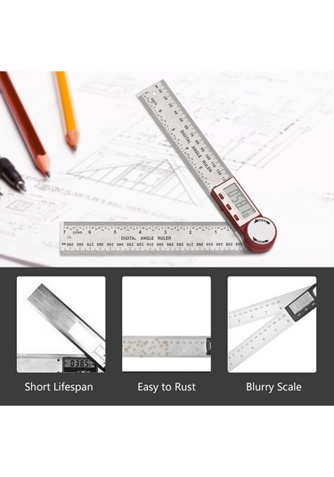 Ccgloball Bulucu Cetvel 7 Inç/200mm Paslanmaz Çelik