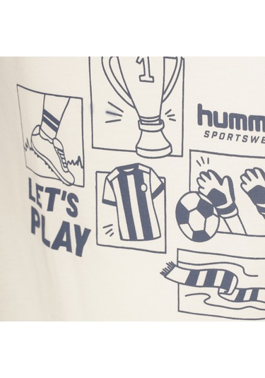 Hummel Semenyo Çocuk Kısa Kollu Tişört 912255-9157 Ekru