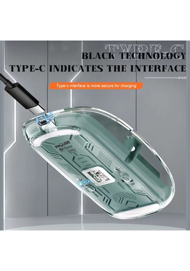 Springsun Kablosuz Şeffaf Üç Modlu Mouse Turuncu