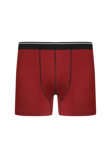 Giyim Erkek Pamuk Likralı Boxer Bordo Bordo