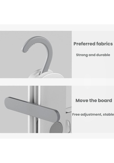 Sones Yedi Delikli Çok Fonksiyonlu Seyahat Katlanabilir Çamaşır Kurutma Askısı Mavi Mavi