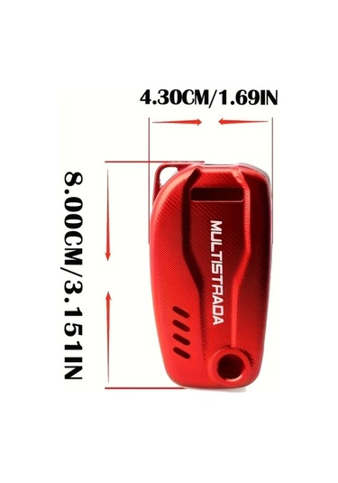 Gateesat Ducati Mts1200 Multistrada 1260 950 2010-2024 Motorcycle Cnc Anahtarlık Kılıfı Gri