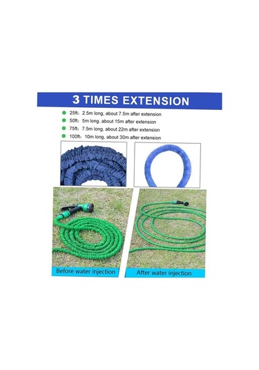 Novahub Genişleyen Su Hortumu: 7 Püskürtme Modu, Mavi Mavi