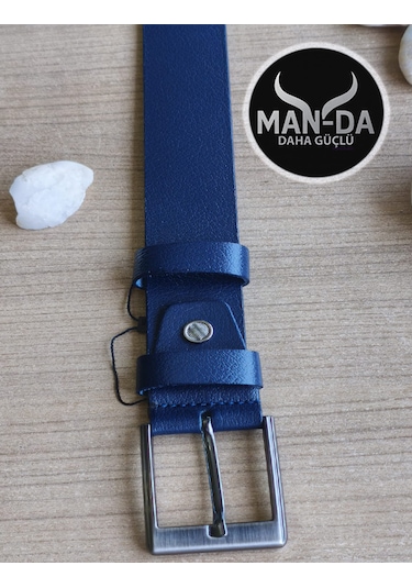 Man-da Deri Manda Derisi Kemer Lacivert