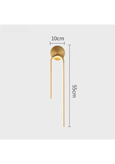 Modern Kablosuz Gold Led Pilli Aplik, Duvar Aplik Ve İç Mekan Aplik Çok Renkli