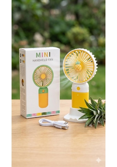 Mini Usb Şarjlı El Vantilatörü - Taşınabilir 3 Kademeli El Fanı 15 Cm