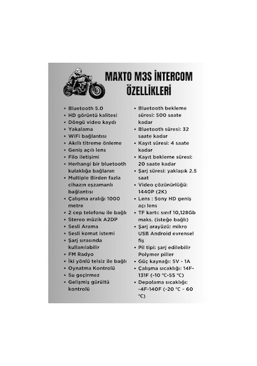 Maxto M3S Serisi 2K HD 1440P Kameralı İntercom